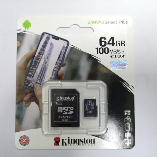 Kingston Memory Card SDXC 64GB. SDHC Class10 เมมโมรี่ การ์ด  ของแท้รับประกันศูนย์ synnex 5 ปี