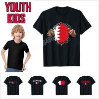 2023 new100 Cotton Youth Kids Super Bahraini Heritage Proud Bahrain Flag T-shirts For Children T Shirt Family Tops Boy Girl Tee