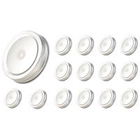 15 Packs Stainless Steel Regular Mouth Silver Jar Lids with Straw Hole Compatible with Jar