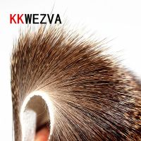 Kkwezva 8X8 Cm Tubuh Rusa Rambut Patch Caddis Fly Stimulater Hopper Mengambang Kering Bahan untuk Kail Pancing Terbang Mengikat sayap Warna Alami