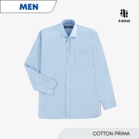 À NOUS - MEN SHIRT - Classic Fit - Cotton Prima (Periwinkle Blue) / เสื้อเชิ๊ต ตัวหลวม ผ้าคัตตอลพรีม่า เนื้ออยู่ทรง สีฟ้า