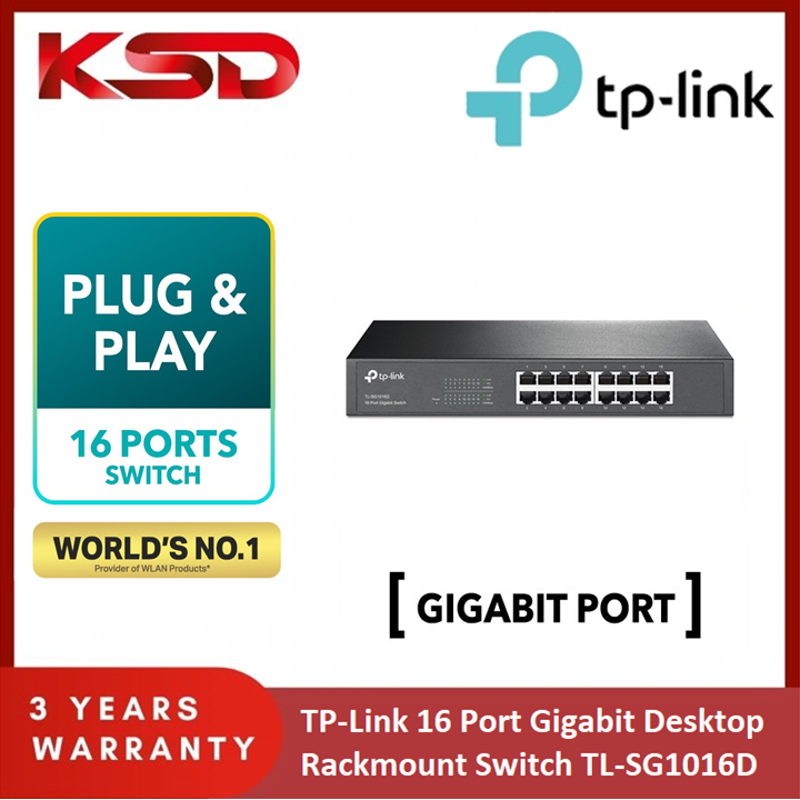 TL-SG1016D, 16-Port Gigabit Desktop/Rackmount Switch