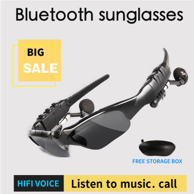 แว่นอัจฉริยะ MP3 มีไมค์ Player พร้อมบลูทูธ Smart Glasses Bluetooth 4.0 แว่นตาบลูทู ธ หูฟังบลูทูธไร้สาย รับสาย / วางสาย กันน้ำ ฟรี