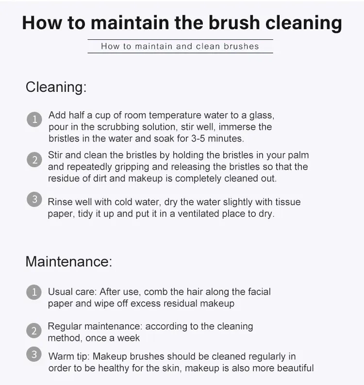 Maintain the brush