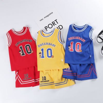 【Ready】🌈 Childrens basketb summer baby sports suit boys and rls team iform ildrens