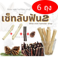 (MMPetShop) เซทลับฟัน 2  แบบ 6 ถุง  สำหรับลับฟันหนูแฮมสเตอร์  กระต่าย  กระรอก และสัตว์ขนาดเล็ก