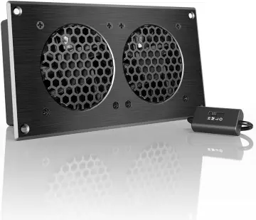 AC Infinity Aircom S7, Quiet Cooling Fan System 12 Top-Exhaust for Receivers, Amps, DVR, AV Cabinet Components