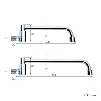 ☼๑☊ Wall Mounted Kitchen Faucet 180 Degree Rotation Pot Filler Kitchen Sink Swing Faucet Single Cold Water Tap Swivel Spout Faucet