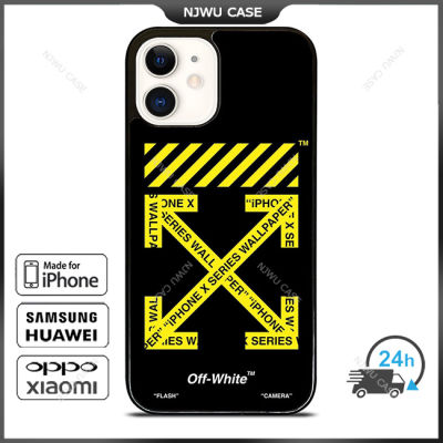 Of White Yellow Stripe Phone Case for iPhone 14 Pro Max / iPhone 13 Pro Max / iPhone 12 Pro Max / XS Max / Samsung Galaxy Note 10 Plus / S22 Ultra / S21 Plus Anti-fall Protective Case Cover