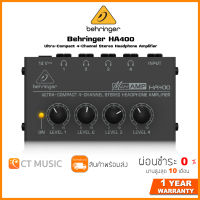 Behringer HA400 Headphone Amp / Behringer MICROAMP HA400 Ultra-Compact 4-Channel Stereo Headphone Amplifier