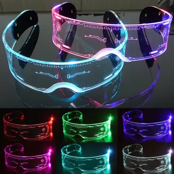  Light Up Glasses,Dark Party Colorful Glowing Glasses,Rechargeable  Music Festival Futuristic Technology Glasses LED Party Glasses,Birthday  Party Supplies : Toys & Games