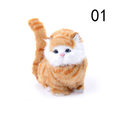 Eleanor Simulation stuffed plush cats toys soft sounding Electric cat doll toys for kid