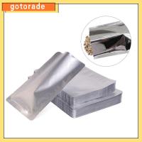 GOTORADE 100PCS เงิน อุปกรณ์ครัว เกรดอาหาร ถุงซีลความร้อน ถุงอลูมิเนียมฟอยล์ เครื่องซีลสูญญากาศ กระเป๋าเก็บของ