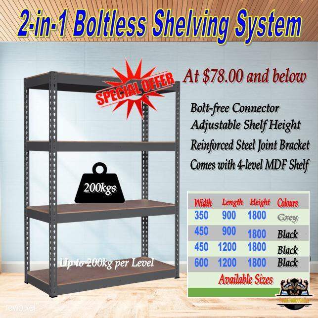 PTP BOLTLESS RACK FOR HOME USE OR BOMB SHELTER/ BOLTLESS SHELVING ...