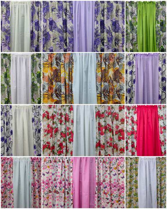 Window Curtain SET of 3 with Different Designs (No Ring) Lazada PH