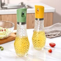 ☬ Push-type Oil Spray Bottle Oil Spray Bottle Automatic Kitchen Diamond Glass Oil Bottle Movement Control Oil Bottle Atomization