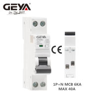 GEYA GYM9N 1P+N MCB 6A 10A 16A 20A 25A 32A 40A 220V AC Circuit Breaker 6KA C Curve B Curve-sheguaecu