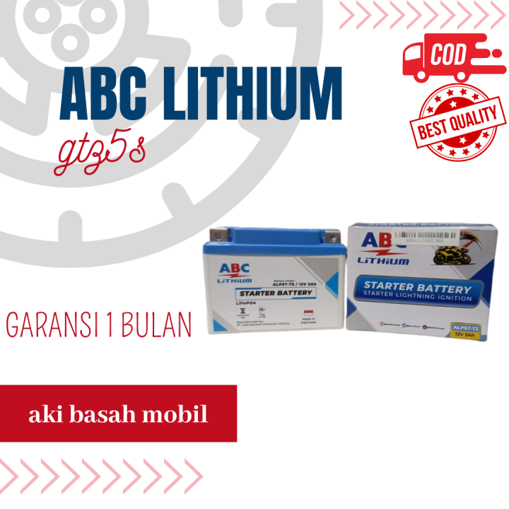 Aki Motor ABC GTZ5S Motor Honda Beat F1 Lithium ALP5T-TS ABC | Lazada