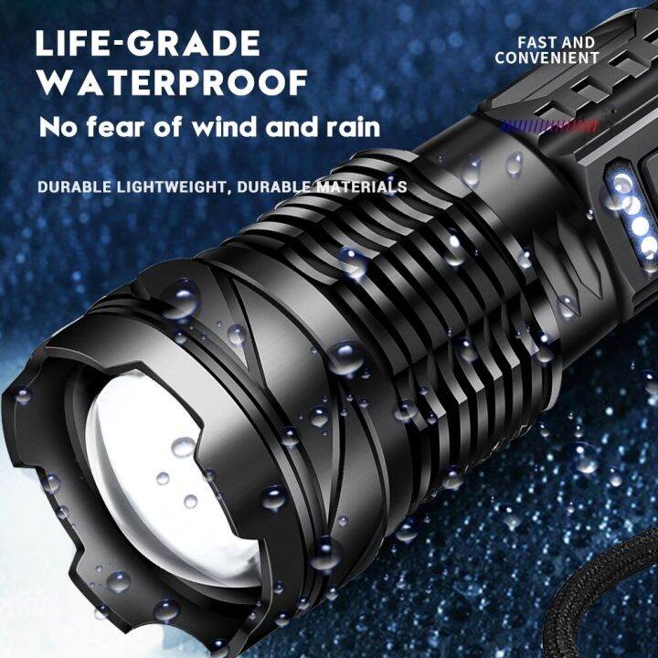 30w-led-cob-strong-light-flashlight-portable-rechargeable-bright-household-led-lamp-built-in-battery-with-power-display