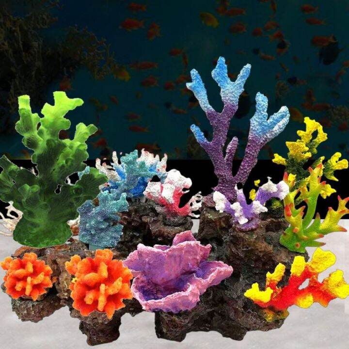 GUTUN Resin Colorful Artificial Lifelike Fake Underwater Sea Coral