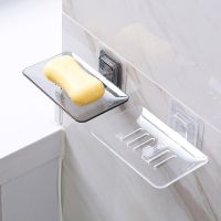 Bathroom Accessories Soap Holder No Drilling Double Layer Self Adhesive Sponge Dish Soap Dishes Soap Rack Soap Wall Mounted Toilet Covers