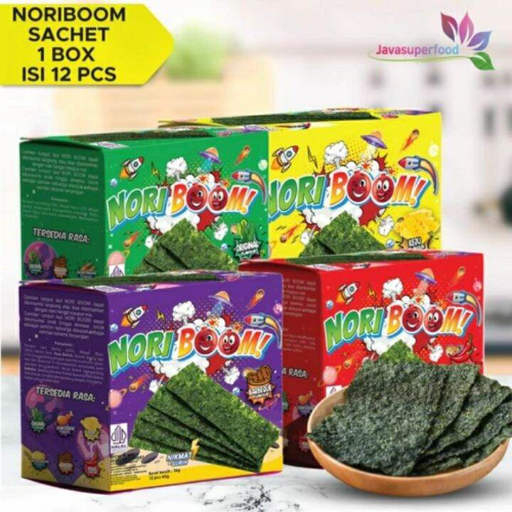 Nori Go / nori Boom Seaweed Rumput Laut Original Barbeque 3 gr 1