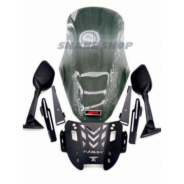 Small Windshield Bracket With Visor And Side Mirror For NMAX 2020 V2