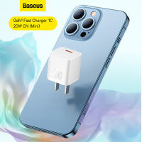 Baseus ที่ชาร์จแบตเตอรี่โทรศัพท์ GaN5แกลเลียมไนไตรด์สำหรับมือถือ PD20W อุปกรณ์ชาร์จโทรศัพท์ในรถยนต์เร็ว Type C To IP ข้อมูลการชาร์จเร็วสายสำหรับ iPhone 14 13 Pro Max และ Huawei Xiaomi โทรศัพท์มือถือชาร์จได้อย่างรวดเร็ว