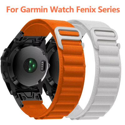 26มม.Alpine Loop สำหรับนาฬิกา Garmin Fenix 7X Fenix 6X/6X PRO Fenix 5X /5X PLUS Fenix3/3 HR 22มม.สายคล้องคอกีฬาสายรัดข้อมือสำหรับชายสำหรับ Forerunner 935/945 Instinct Fenix 5 /5 PLUS Fenix 6/6 Pro Fenix 7Quick Release