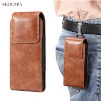 Casing Kantong Ponsel Kulit untuk Samsung Galaxy Z Sampul Pelindung Tas Pinggang Klip Sabuk Holster 4 3 2 5G untuk Huawei Mate XS 2