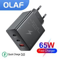 Olaf 65W USB C Charger Fast Charging Power Adapter for iPhone Xiaomi Samsung Phone Type C Charger QC 3.0 3 Ports PD USB Charger Wall Chargers