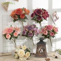 QQMALL Fake Bouquet Artificial Flowers Wreath Wedding Hydrangea Garland Peony/Multicolor