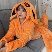 Promotion Anime Cosplay Pajamas Uni Cosplay Costume Kurama Flannel Home Sleepwear Kurama Kyuubi Jumpsuits Nightgown Suit 2021