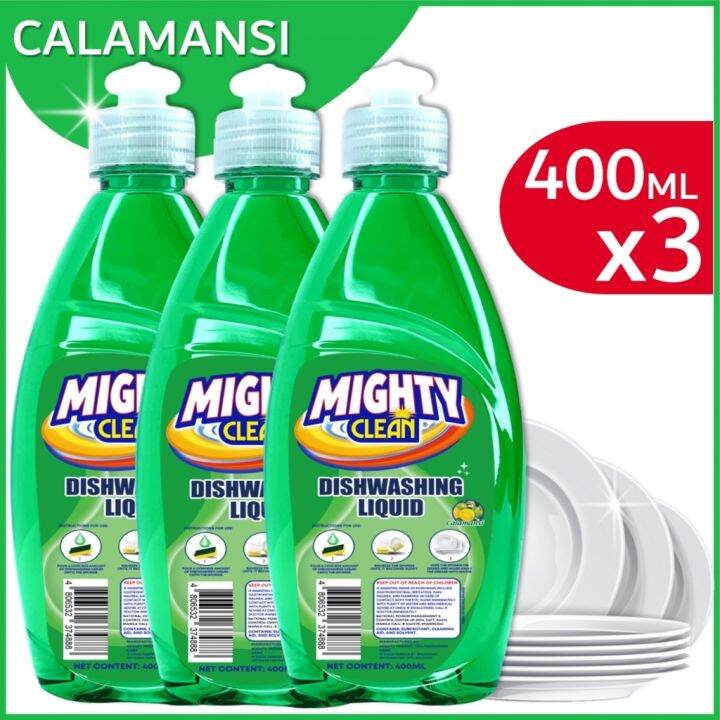Mighty Clean Dishwashing Liquid Kalamansi 400ml x 3 pcs 400ml DWL