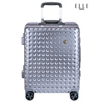 ELLE Travel Lunar Collection.100% Polycarbonate PC กระเป๋าเดินทางขนาดเล็กถือขึ้นเครื่อง Cabin Size  คันชัก/ขอบอะลูมิเนียมเฟรมล๊อค  ล้อหมุน 360 องศา