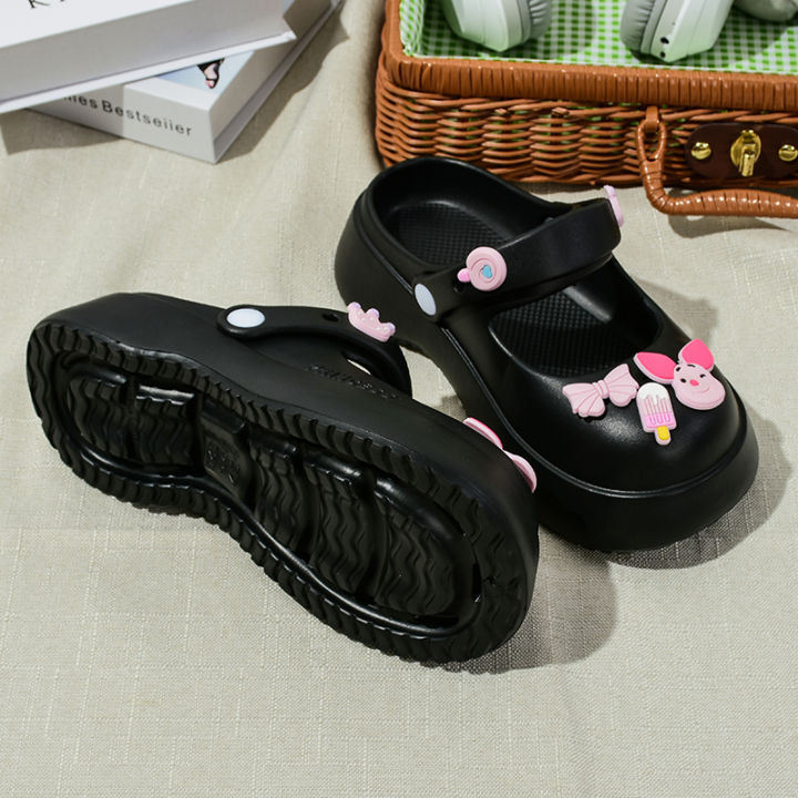 wcan-รองเท้ามีรูสำหรับผู้หญิง-รองเท้าแตะใส่ในสวนรองเท้าผู้หญิงรองเท้าผู้หญิงรองเท้าพื้นหนากันลื่นแห้งเร็ว
