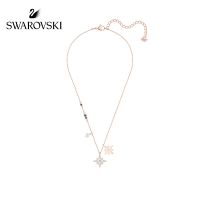 Swarovski สร้อยคอจี้รูปดาวสไตล์โรแมนติกสําหรับผู้หญิง