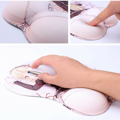 Anime Demon Slayer 3d Chest Silicone Wrist Rest Mouse Pad notebook PC Kochou Shinobu playmat