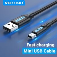 Vention สายชาร์จสำหรับข้อมูลรวดเร็วแบบ USB มินิยูเอสบีเพื่อสายมินิ USB เครื่องเล่น MP4 MP3 DVR GPS รถกล้องดิจิตอล HDD Mini USB 3M 1M