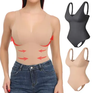 Women Slimming Bodysuits One-piece Shapewear Tops Tummy Control Body Shaper  Seamless Camisole Jumpsuit With Built-in Bra