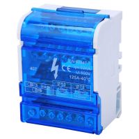 [HOT QAA,JXHKLWW 121] 125A Din Rail Terminal Distribution Box 4-Level Single Phase Junction Case พร้อมฝาครอบโปร่งใส Terminal Block Junction Box