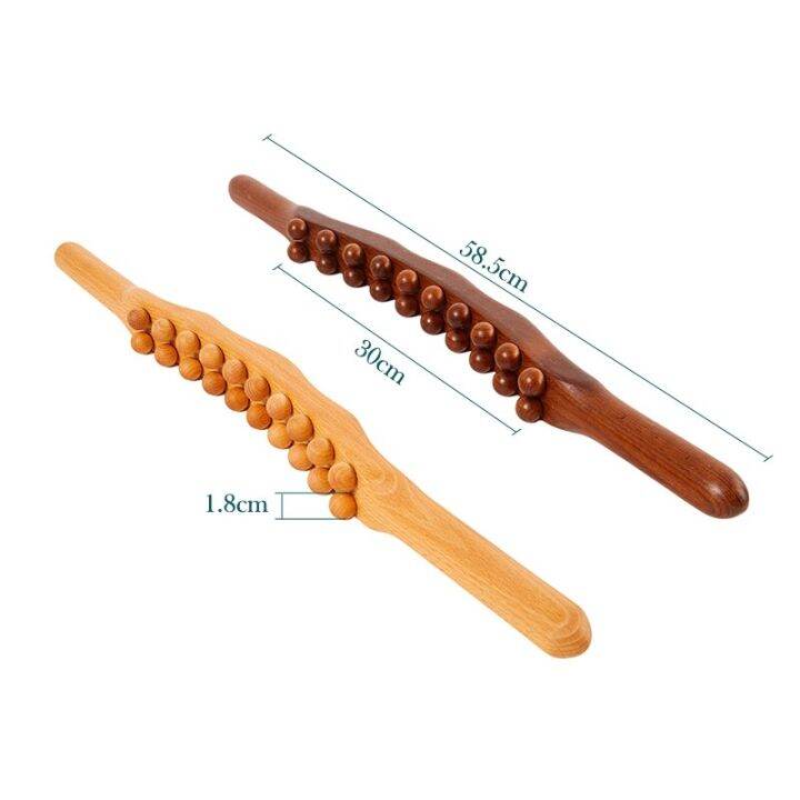 20-bead-2-rows-rolling-pin-back-needle-massage-tendons-beech-wood-scraping-stick-point-treatment-guasha-relax-therapy-tool