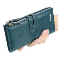 Dompet Kulit PU Wanita Baru Dompet Wanita Dompet Ritsleting Pengait Kapasitas Besar Dompet Tangan Panjang Wanita Tempat Kartu Koin