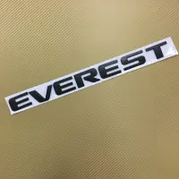 โลโก* EVEREST สีดำ ตัวอักษรแยก ติดฝากระโปรงหน้า FORD ขนาด*3.3 x 39 cm