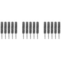 15X Stainless Steel Bore Brush Wire Brush for Power Drill Cleaning Wire Brush Stainless Steel Brush with Hex Shank