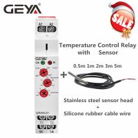 Geya Grw8-01/02 Din รางรีเลย์มอนิเตอร์อุณหภูมิ16a ช่วงแรงดันไฟฟ้ากว้าง Ac/Dc24-240v มีเซนเซอร์กันน้ำ