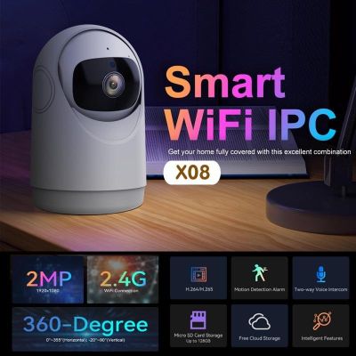 กล้องวงจรปิดไร้สาย IP CAMERA VICOHOME X08 มี WIFI ความชัด 2MP มีอินฟาเรด คุยโต้ตอบได้ **พร้อมส่ง**