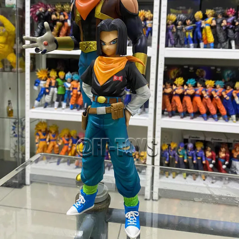 24CM Anime Dragon Ball Z Android 17 18 Figure Android 18 PVC Action Figures  Collection Model Toys for Children Christmas Gifts