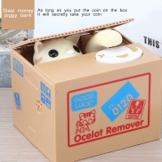 Huahua grocery Cute Piggy Banks Panda Cat Thief Money Boxes Toy Gift Kids