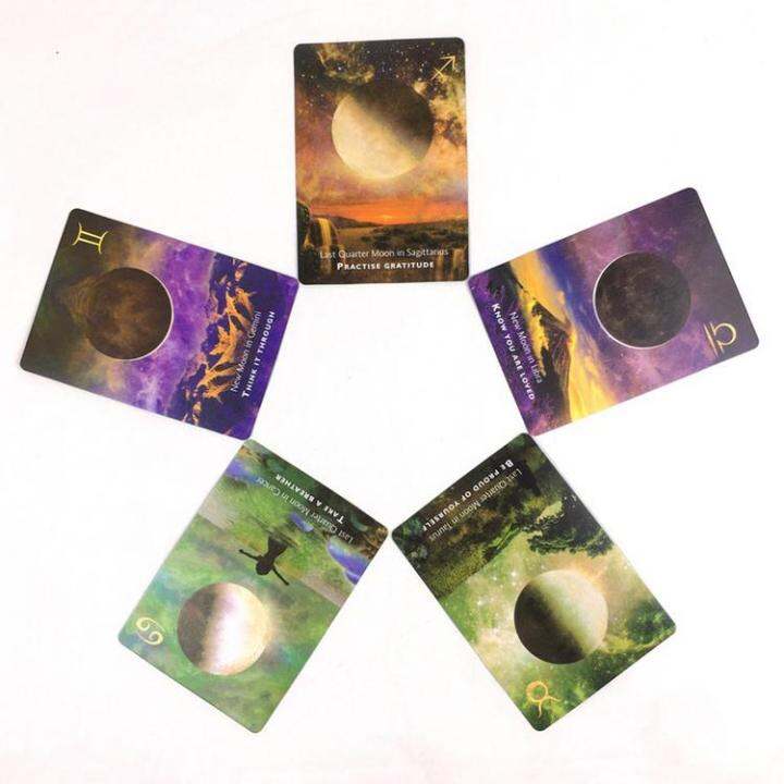 ร้อนขายไพ่ทาโรต์สำหรับการทำนายของใช้ส่วนตัวสำหรับ-moonology-manifestation-oracle-cards-mysterious-divination-tarot-deck-เวอร์ชั่นภาษาอังกฤษเต็มรูปแบบในอุดมคติ